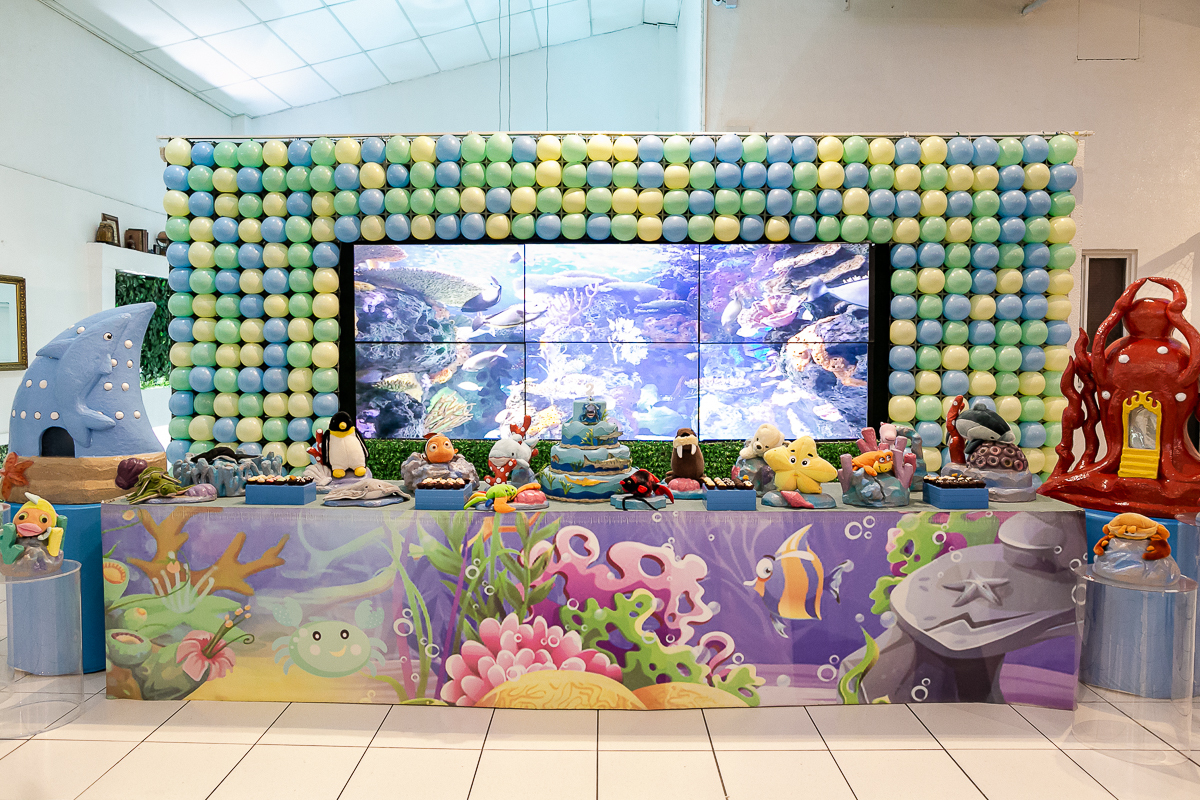 fotografias do aniversário de 2 anos do fernando com o tema fundo do mar no buffet bugui ugui localizado na vila mascote zona sul de sao paulo sp