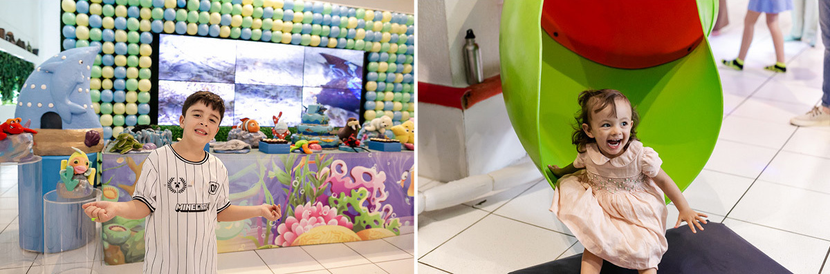 fotografias do aniversário de 2 anos do fernando com o tema fundo do mar no buffet bugui ugui localizado na vila mascote zona sul de sao paulo sp