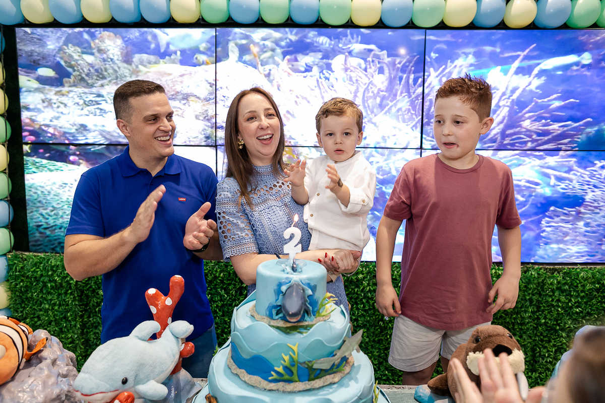 fotografias do aniversário de 2 anos do fernando com o tema fundo do mar no buffet bugui ugui localizado na vila mascote zona sul de sao paulo sp