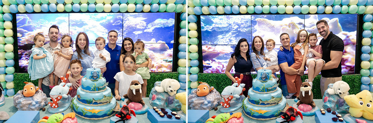 fotografias do aniversário de 2 anos do fernando com o tema fundo do mar no buffet bugui ugui localizado na vila mascote zona sul de sao paulo sp