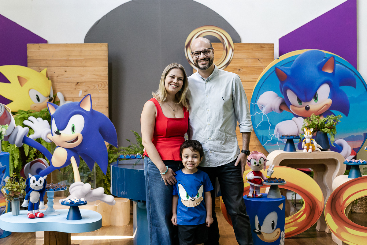 fotografias do aniversário de 4 anos do eduardo com o tema sonic no buffet espaço entre folhas em moema zona sul de sao paulo sp