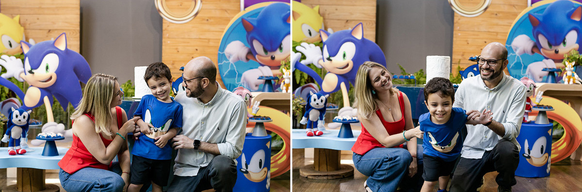 fotografias do aniversário de 4 anos do eduardo com o tema sonic no buffet espaço entre folhas em moema zona sul de sao paulo sp