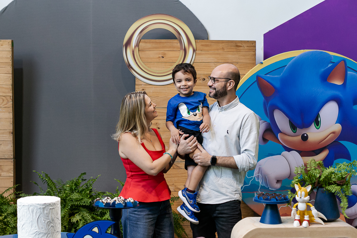 fotografias do aniversário de 4 anos do eduardo com o tema sonic no buffet espaço entre folhas em moema zona sul de sao paulo sp