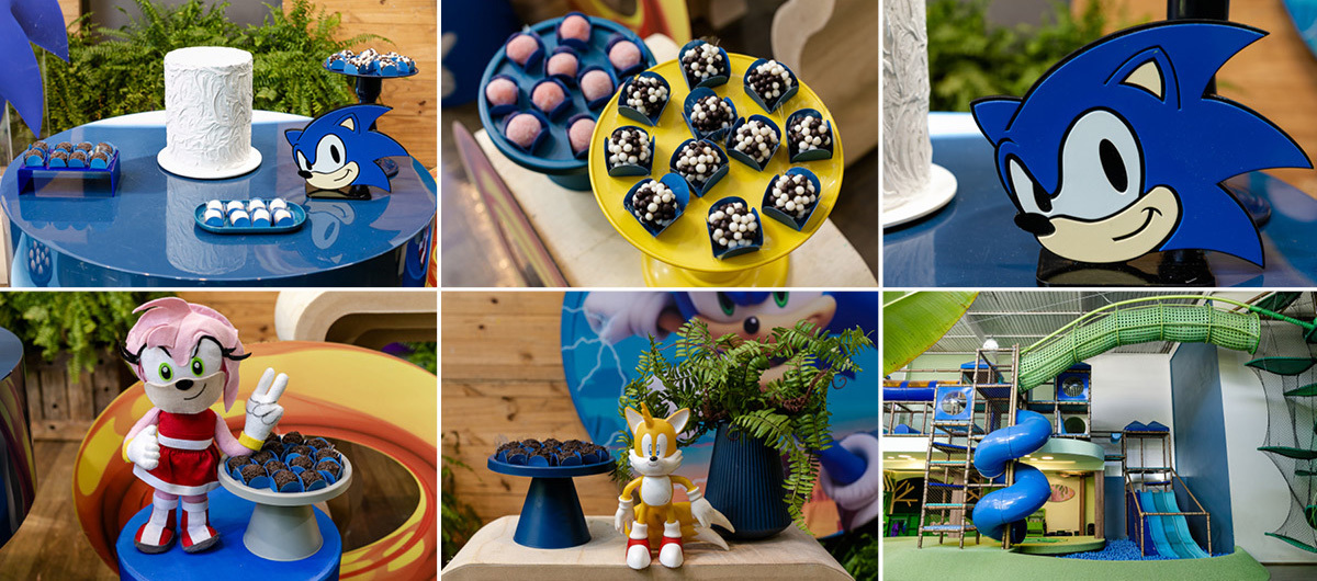 fotografias do aniversário de 4 anos do eduardo com o tema sonic no buffet espaço entre folhas em moema zona sul de sao paulo sp