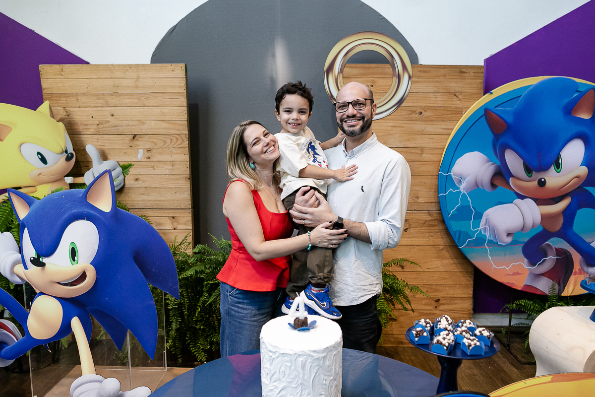 fotografias do aniversário de 4 anos do eduardo com o tema sonic no buffet espaço entre folhas em moema zona sul de sao paulo sp