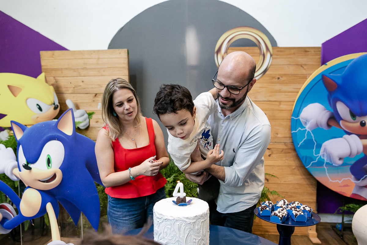 fotografias do aniversário de 4 anos do eduardo com o tema sonic no buffet espaço entre folhas em moema zona sul de sao paulo sp