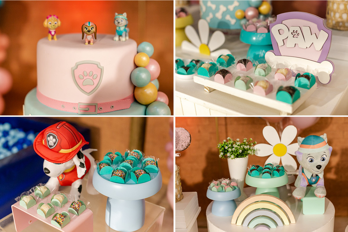 fotografias do aniversário de 5 anos da alice com o tema patrulha canina no buffet terralegria no bairro indianopolis zona sul sao paulo sp