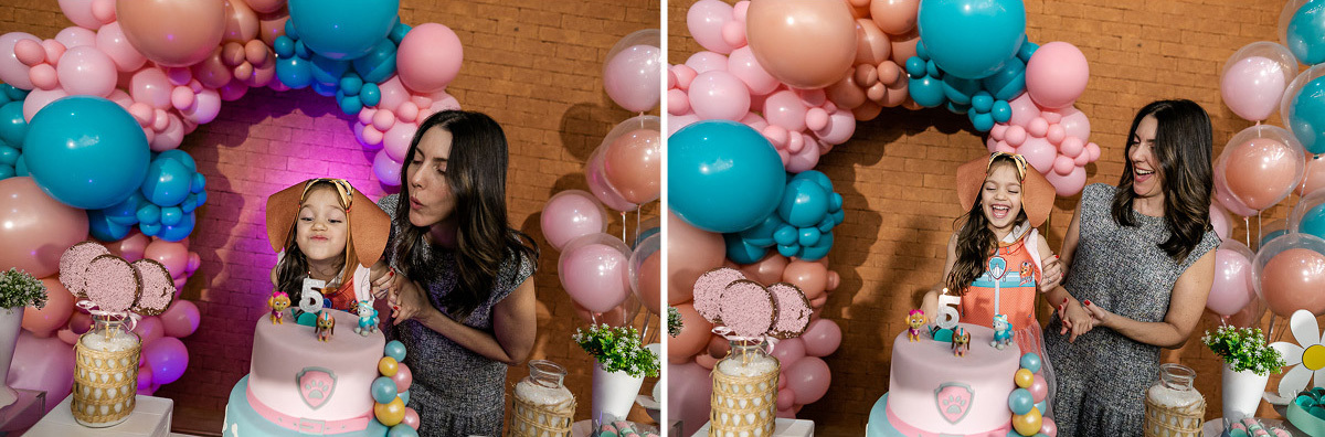 fotografias do aniversário de 5 anos da alice com o tema patrulha canina no buffet terralegria no bairro indianopolis zona sul sao paulo sp