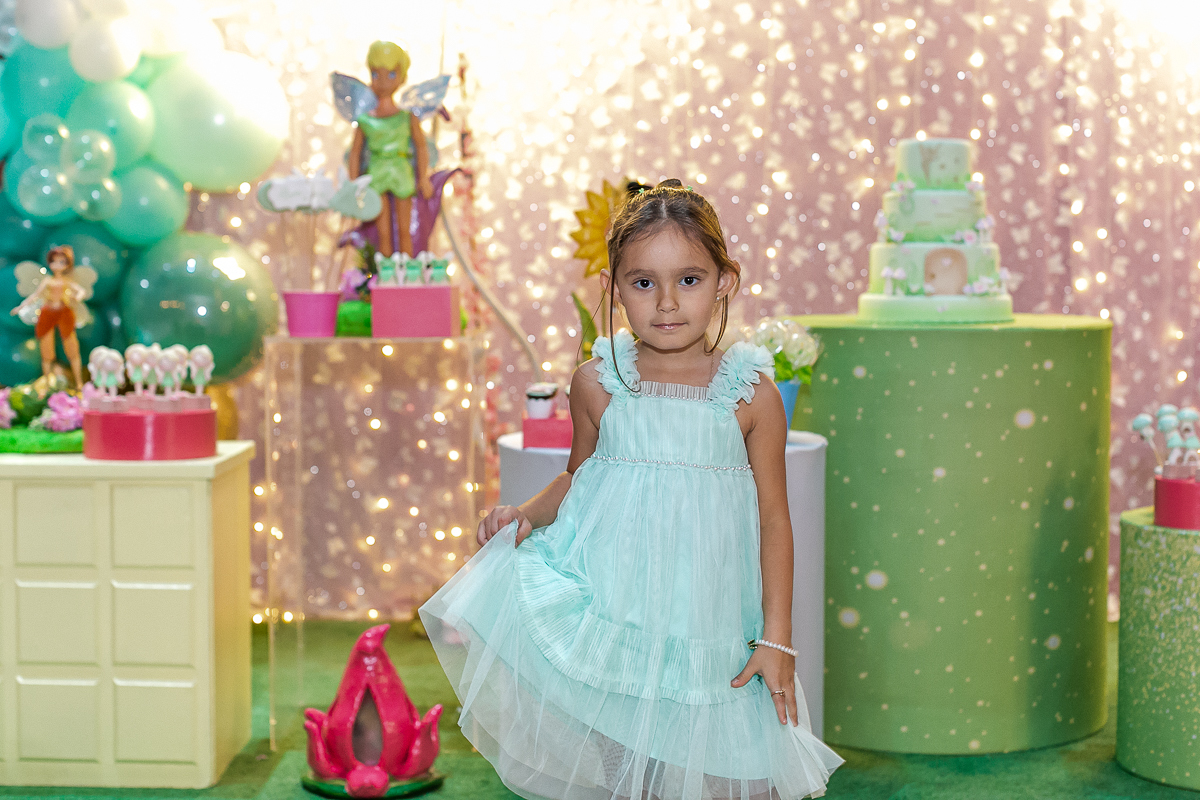 fotografias do aniversário de 5 anos da alice com o tema sininho no espaço dix localizado no campo belo zona sul de sao paulo sp