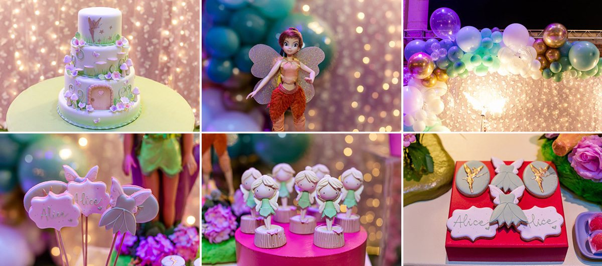 fotografias do aniversário de 5 anos da alice com o tema sininho no espaço dix localizado no campo belo zona sul de sao paulo sp