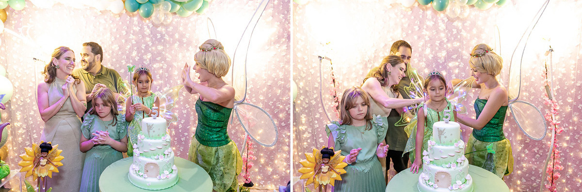 fotografias do aniversário de 5 anos da alice com o tema sininho no espaço dix localizado no campo belo zona sul de sao paulo sp