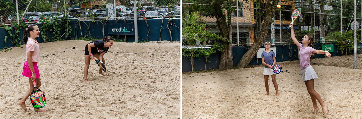 fotografias do aniversário de 11 anos da luiza com o tema beach tenis na arena jk calçadão no itaim bibi zona sul de sao paulo sp