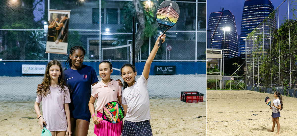 fotografias do aniversário de 11 anos da luiza com o tema beach tenis na arena jk calçadão no itaim bibi zona sul de sao paulo sp
