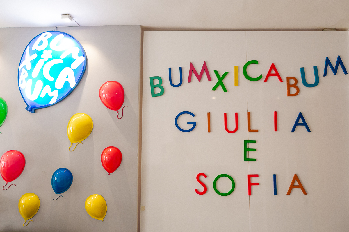 fotografias do aniversário de 4 anos da giulia e 8 anos da sofia com o tema unicornio no buffet espaço bumxicabum localizado em santana zona norte de sao paulo sp