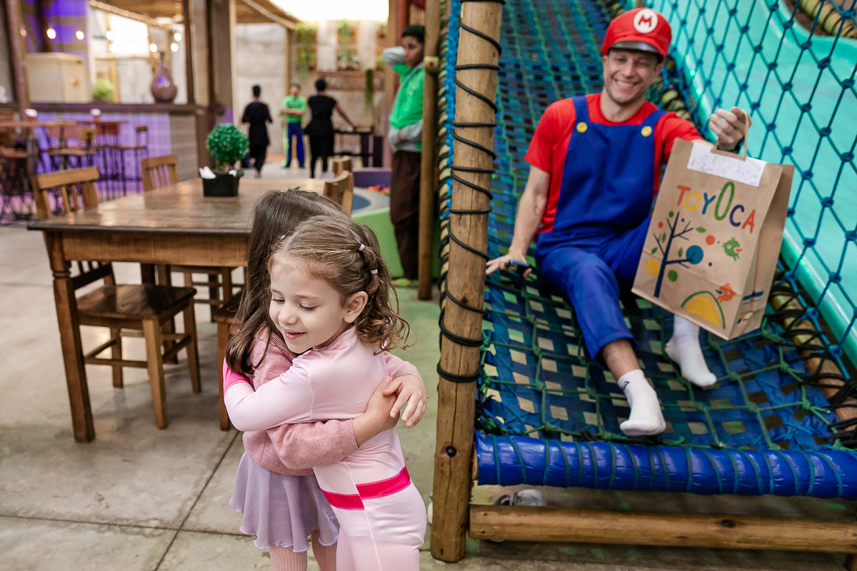 fotografias do aniversário de 8 anos da Melissa com o tema Marios Bross no buffet Espaço Dix localizado no bairro do campo belo zona sul de sao paulo sp