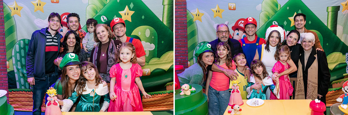 fotografias do aniversário de 8 anos da Melissa com o tema Marios Bross no buffet Espaço Dix localizado no bairro do campo belo zona sul de sao paulo sp