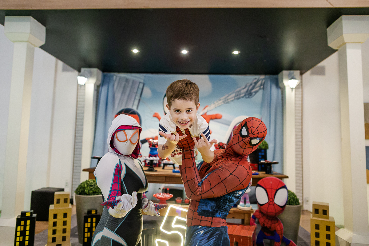 fotografias do aniversário de 5 anos do Daniel com o tema Homem Aranha no buffet Villa Pé de Marmelo no bairro da Mooca zona leste de são paulo sp