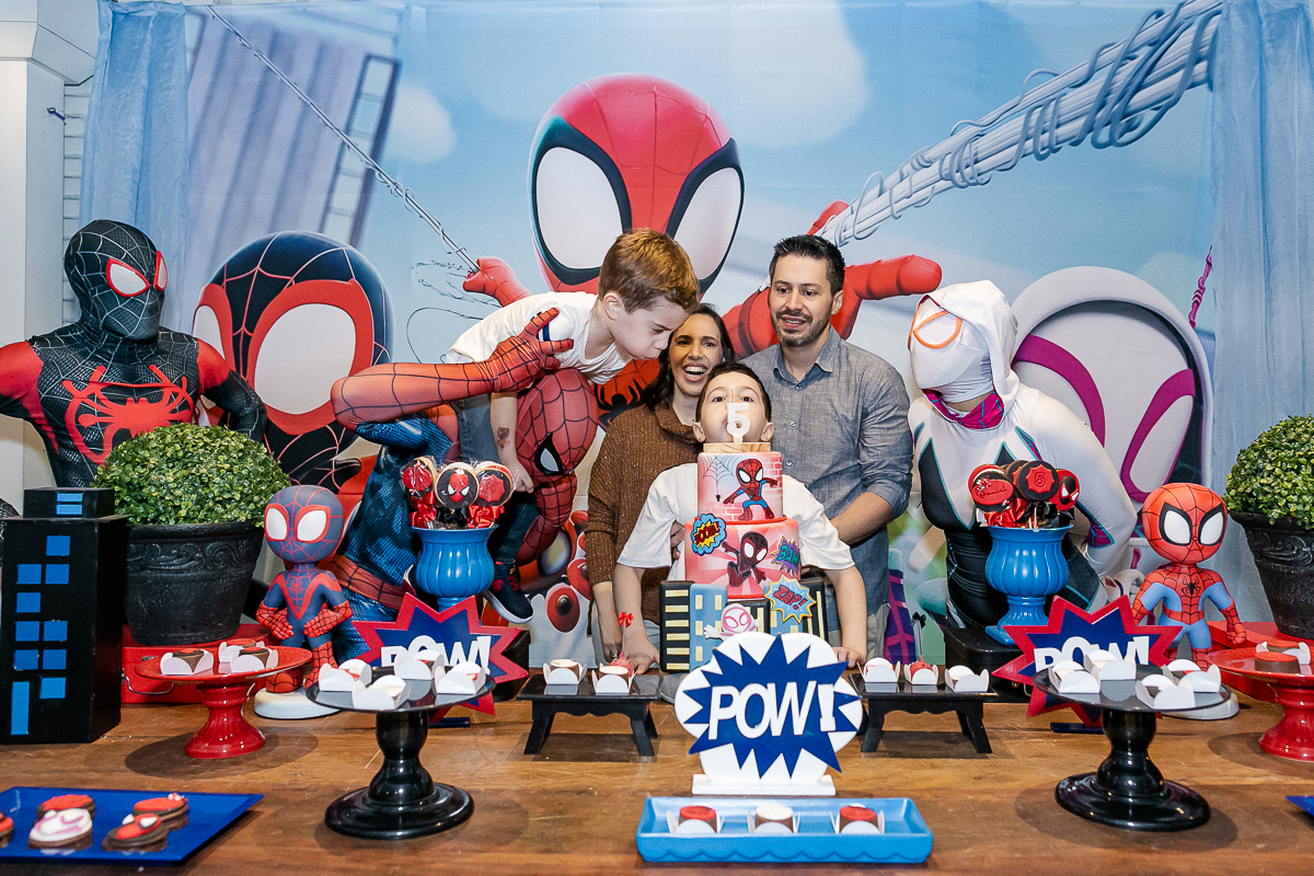 fotografias do aniversário de 5 anos do Daniel com o tema Homem Aranha no buffet Villa Pé de Marmelo no bairro da Mooca zona leste de são paulo sp
