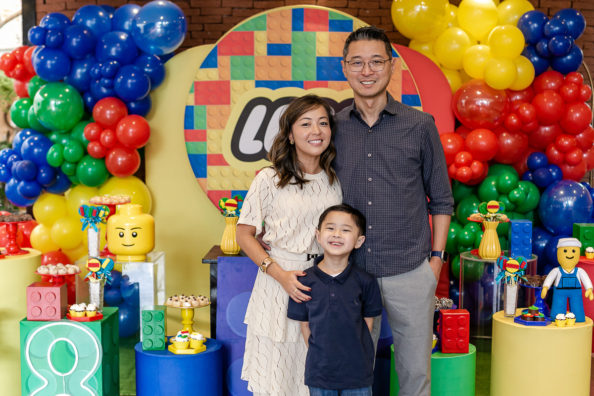 fotografias do aniversário de 8 anos do gabriel com o tema lego no buffet engenho moema na zona sul de sao paulo sp
