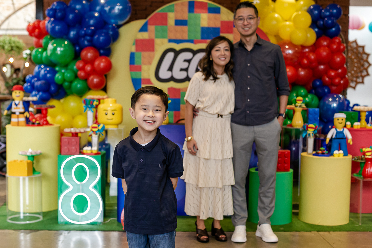fotografias do aniversário de 8 anos do gabriel com o tema lego no buffet engenho moema na zona sul de sao paulo sp