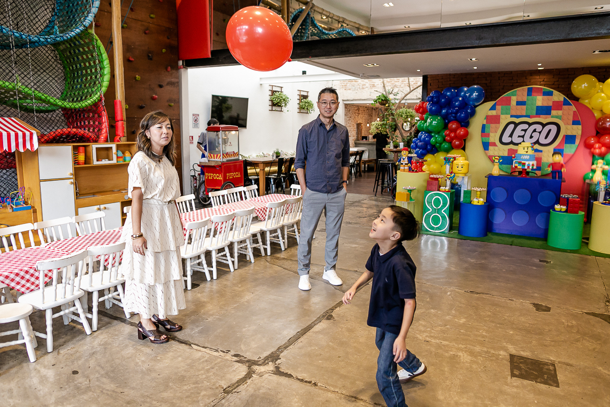 fotografias do aniversário de 8 anos do gabriel com o tema lego no buffet engenho moema na zona sul de sao paulo sp