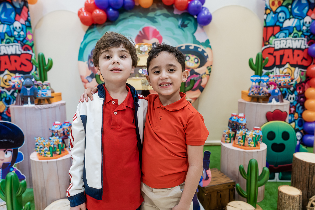 fotografias do aniversário de 6 anos do felipe com o tema brawn stars no buffet espaço folia no tatuapé zona leste de sao paulo sp