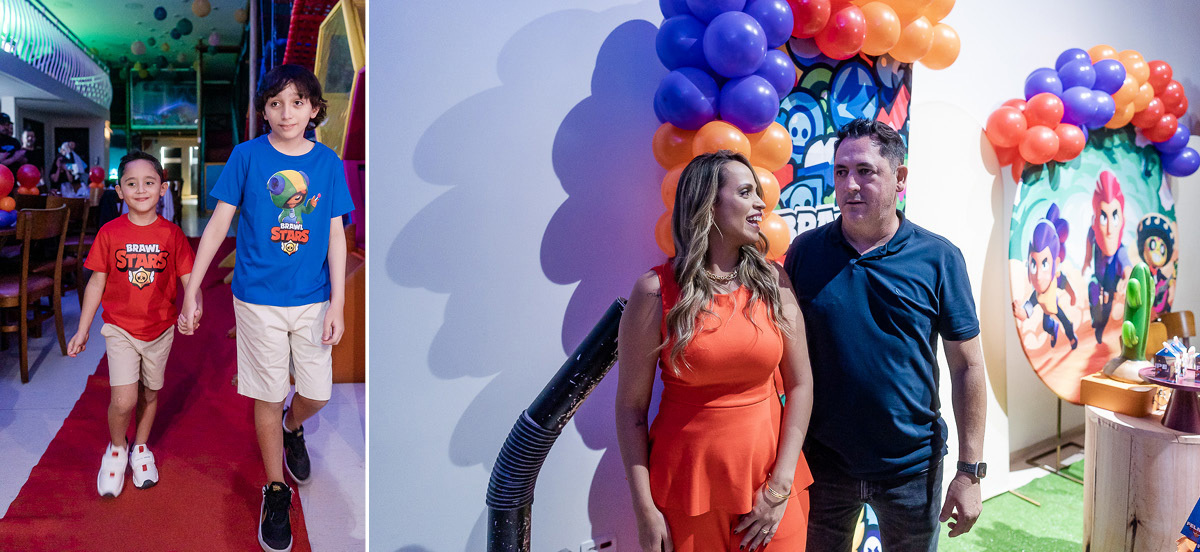 fotografias do aniversário de 6 anos do felipe com o tema brawn stars no buffet espaço folia no tatuapé zona leste de sao paulo sp
