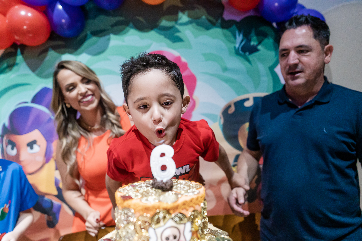 fotografias do aniversário de 6 anos do felipe com o tema brawn stars no buffet espaço folia no tatuapé zona leste de sao paulo sp