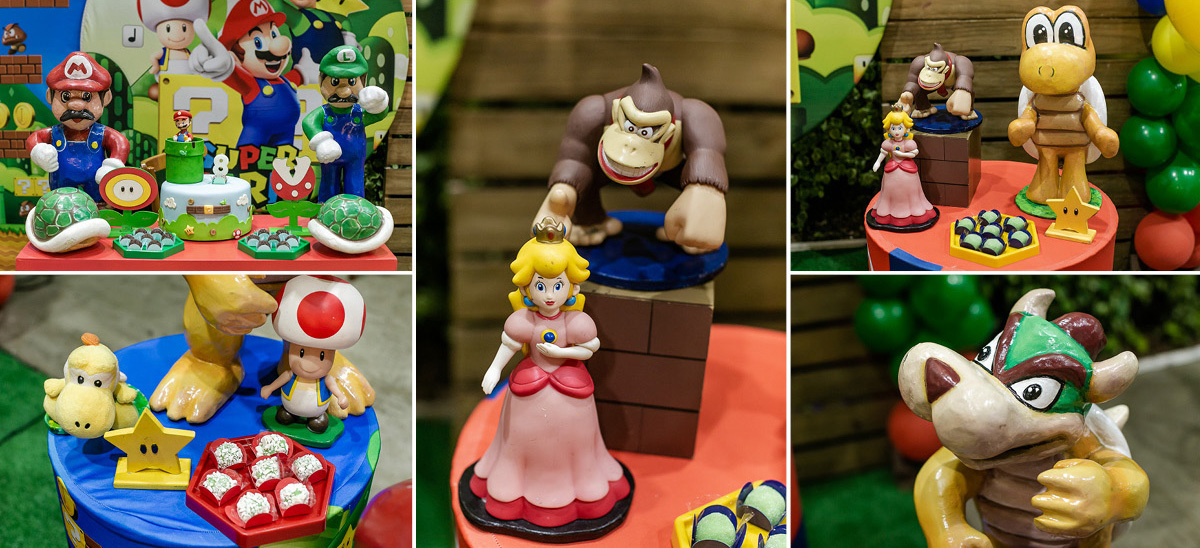 fotografias do aniversário de 8 anos do Frederico com o Tema Mario Bross no buffet Espaço Lá vem o Sol na Vila Olímpia zona sul de São Paulo SP