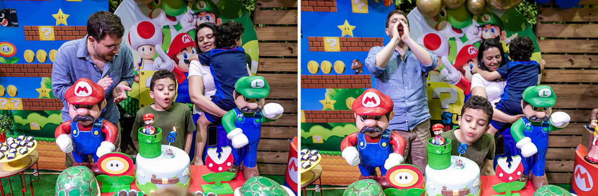 fotografias do aniversário de 8 anos do Frederico com o Tema Mario Bross no buffet Espaço Lá vem o Sol na Vila Olímpia zona sul de São Paulo SP