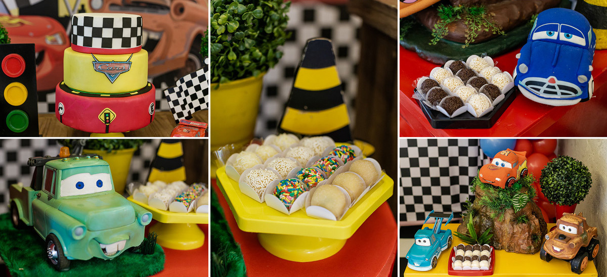 fotografias do aniversário de 4 anos da agatha com o tema carros no buffet caixinha de surpresa no campo belo zona sul de sao paulo sp