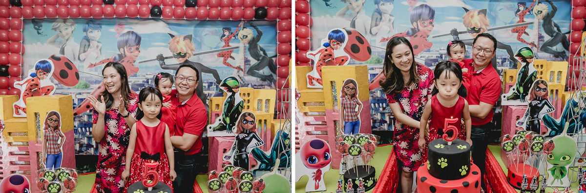 cantando o parabens e assoprando a vela de 5 anos