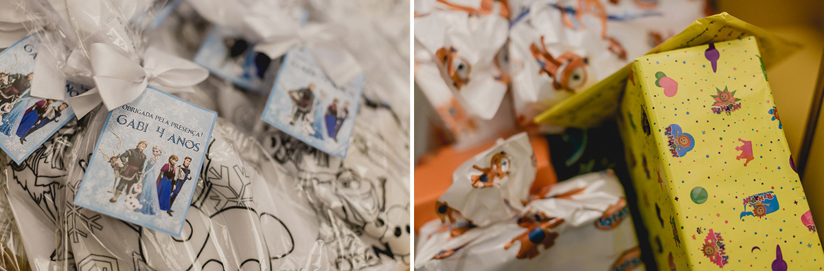 presentes no final da festa