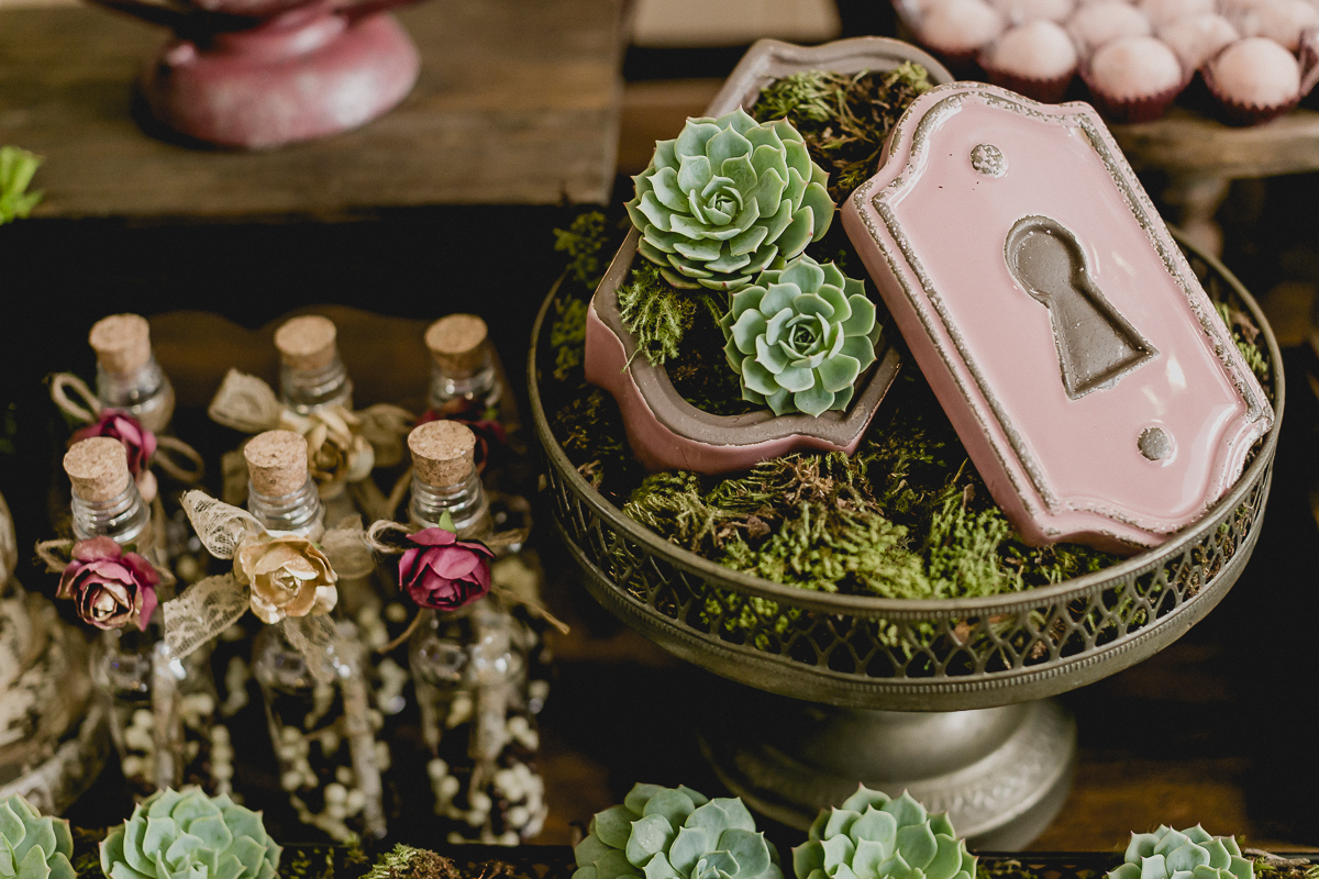 detalhes da mesa do bolo feita pela arte coisa e tal e tati carolino