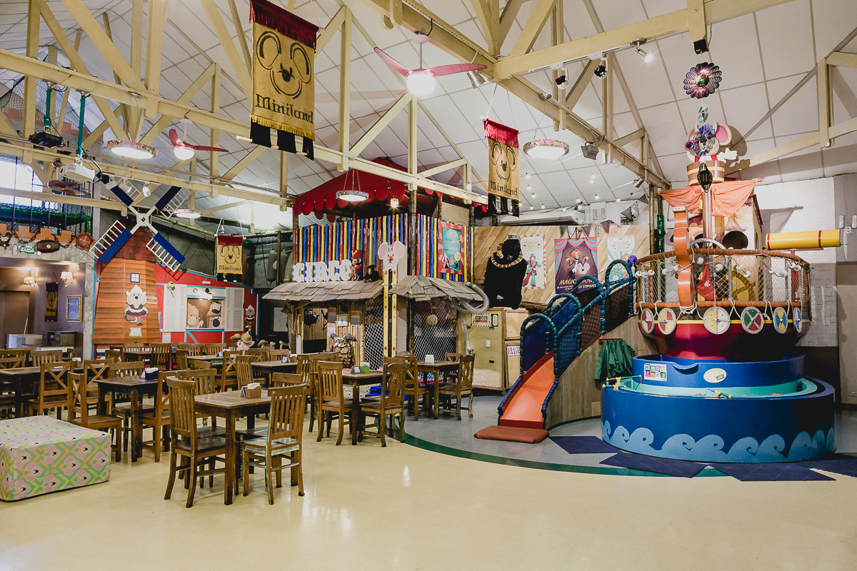 interior e atrações do buffet miniland tatuapé