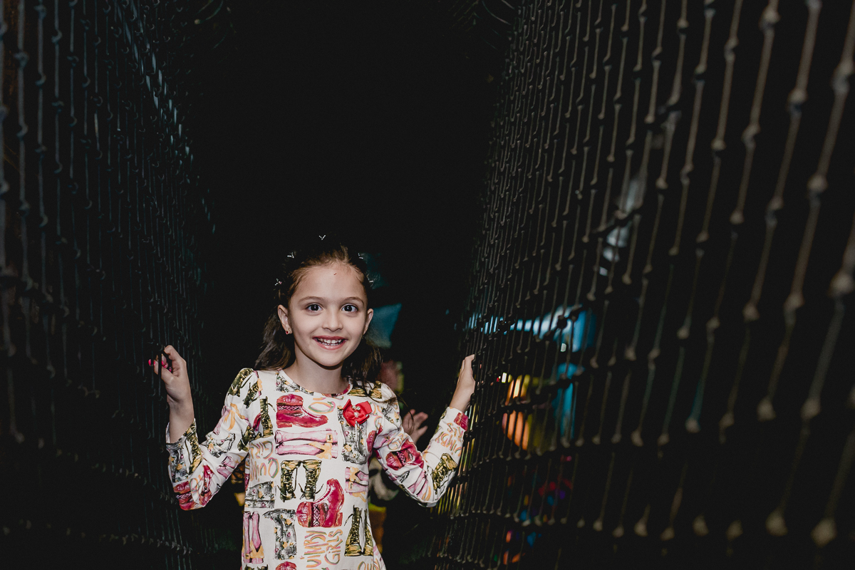 Atravessando a ponte no Buffet Miniland - Tatuapé - SP