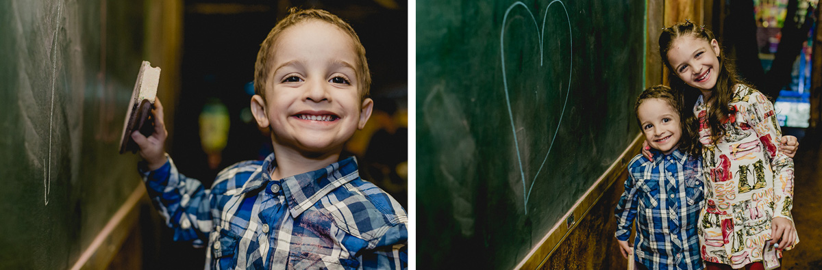 Abracando a irma com muito amor no Buffet Miniland - Tatuapé - SP