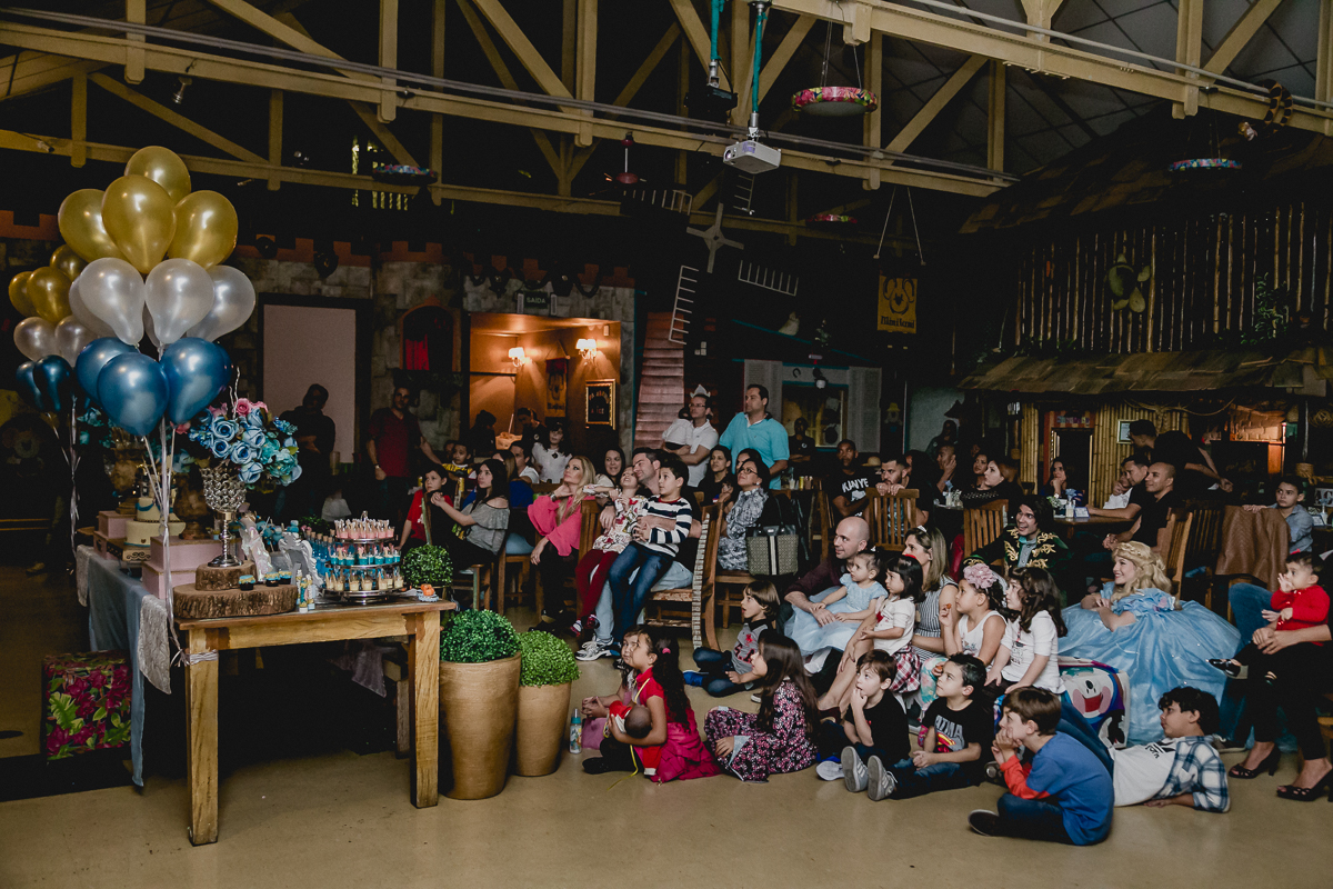 Assistindo a retrospectiva no Buffet Miniland - Tatuapé - SP
