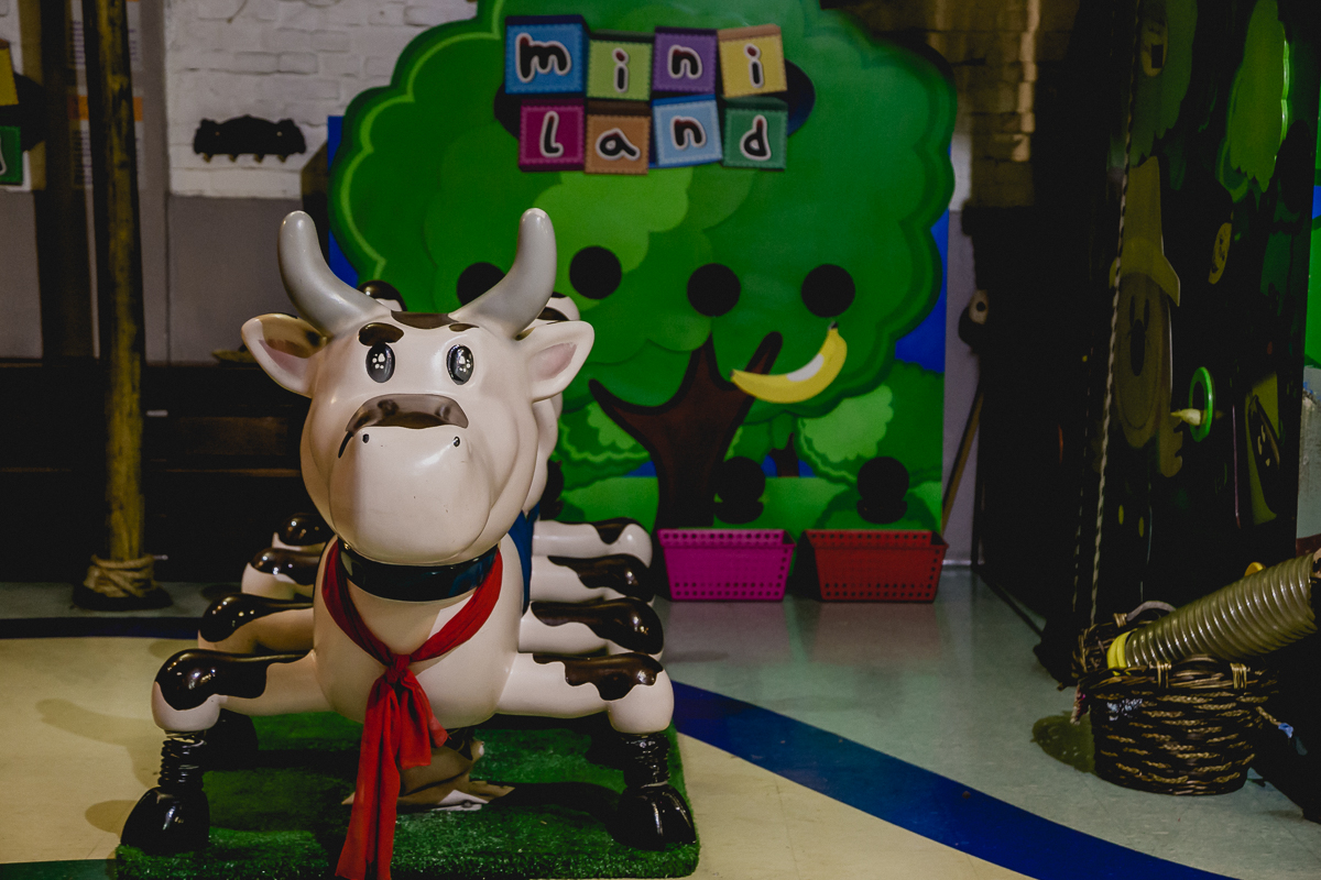 Vaquinha de brinquedo no Buffet Miniland  - Tatuapé - SP