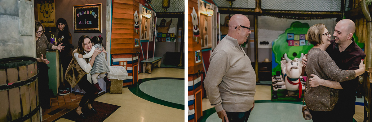 Abraçando os convidados no Buffet Miniland - Tatuapé - SP