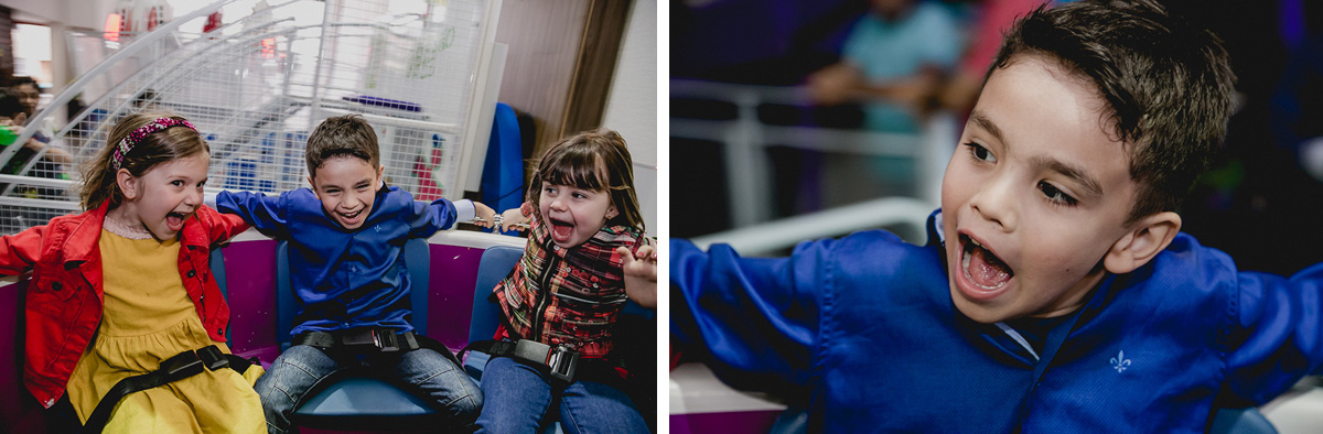 Samuel e amigas brincando no labamba do Espaço Diversão e Arte - Zona Norte - SP