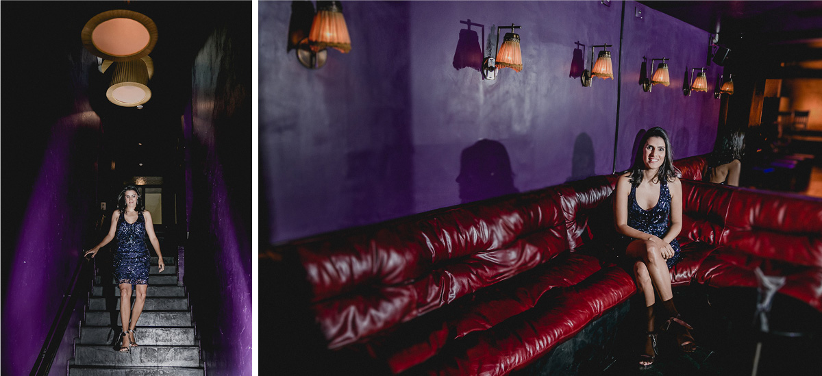 Fotografias da Clarissa na parte interna do Tatu Bar e Palco em Pinheiros SP