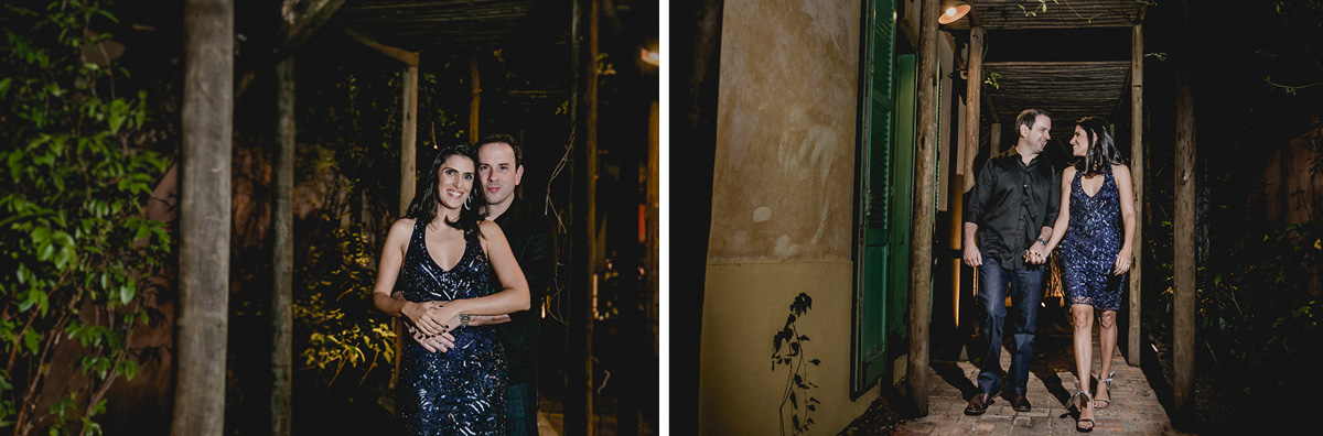 Clarissa e familia na entrada do restaurante Jacaranda