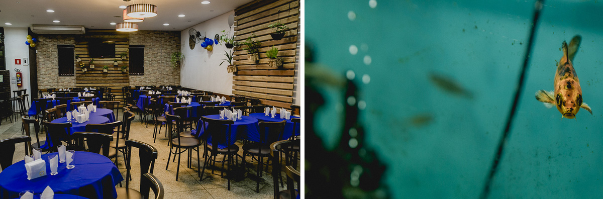 Interior do buffet viva la vita e aquario