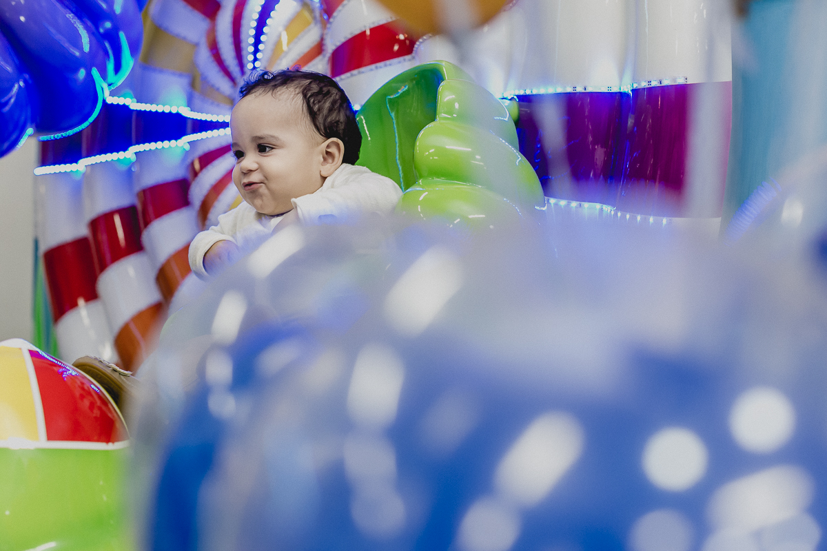 Davi brincando na roda gigante