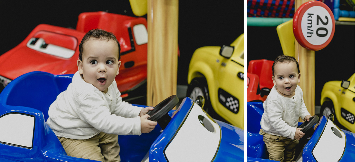 Davi brincando no carrinho
