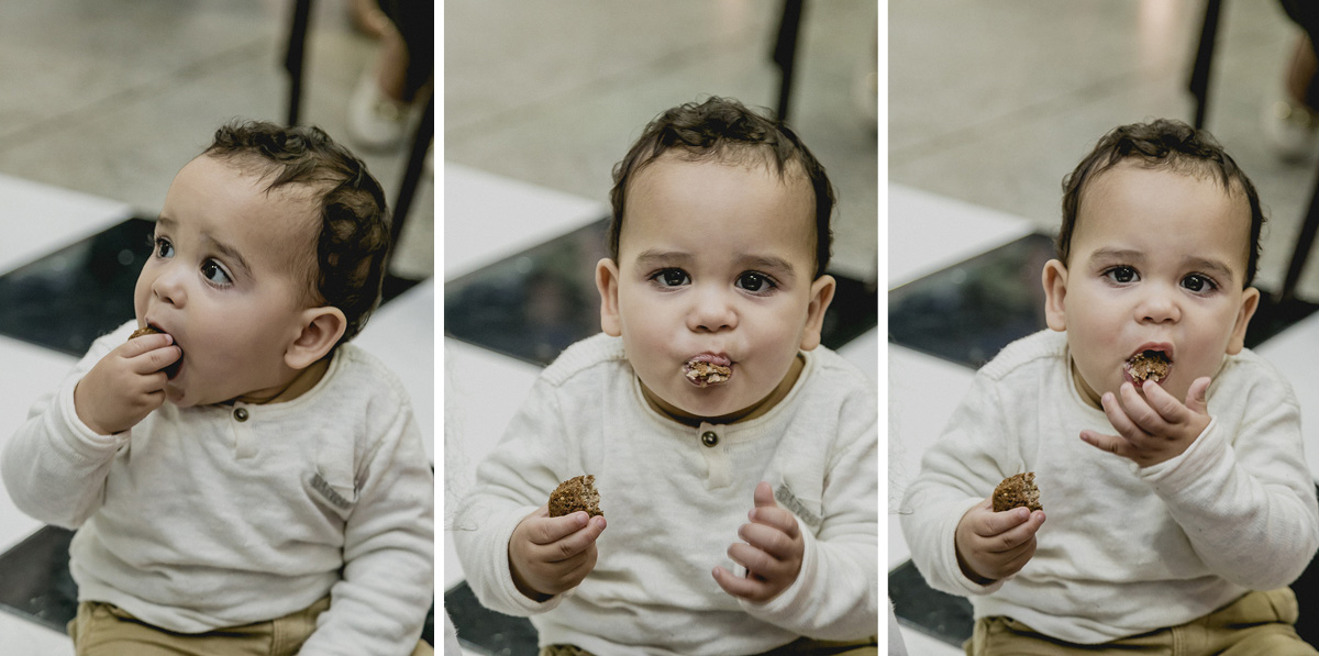 Davi comendo muito no piquenique