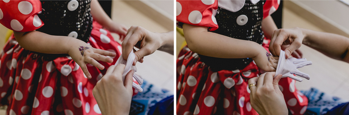 se arrumando para cantar o parabens