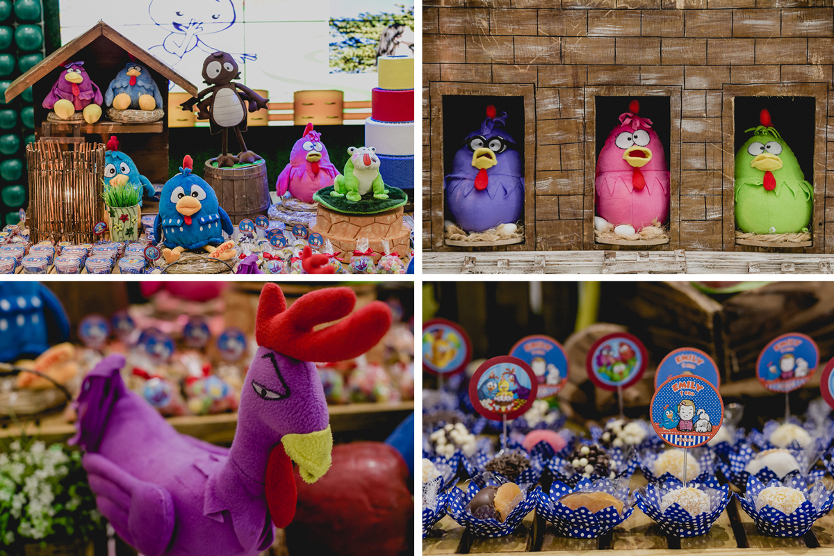 detalhes da mesa da galinha pintadinha