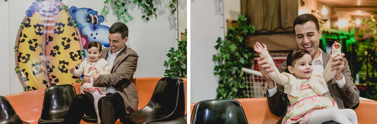 Luiza e papai brincando no labamba